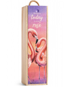 Flamingo - Personalised Wooden Wine Box