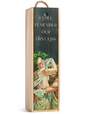 First Kiss - Personalised Wooden Wine Box