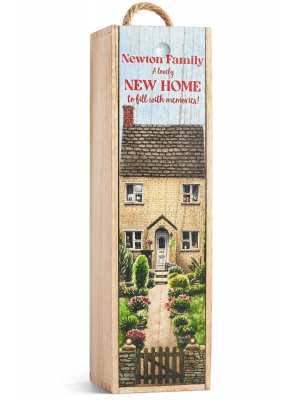 No Place Like Home - Personalised Wooden Wine Box